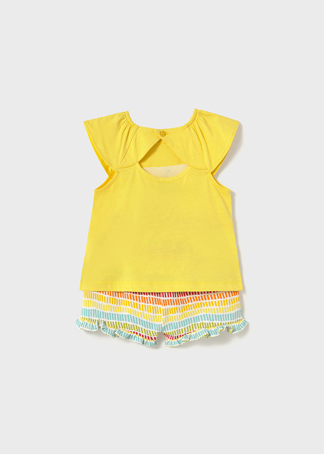 Completo pantalocino e maglietta frutta baby femmina