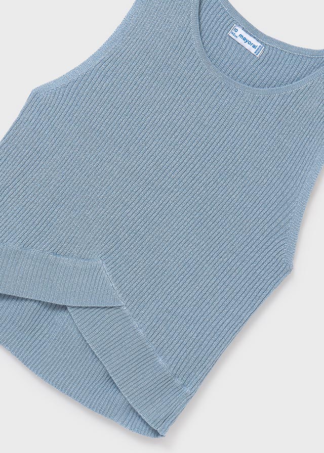 Girl's ribbed tricot top
