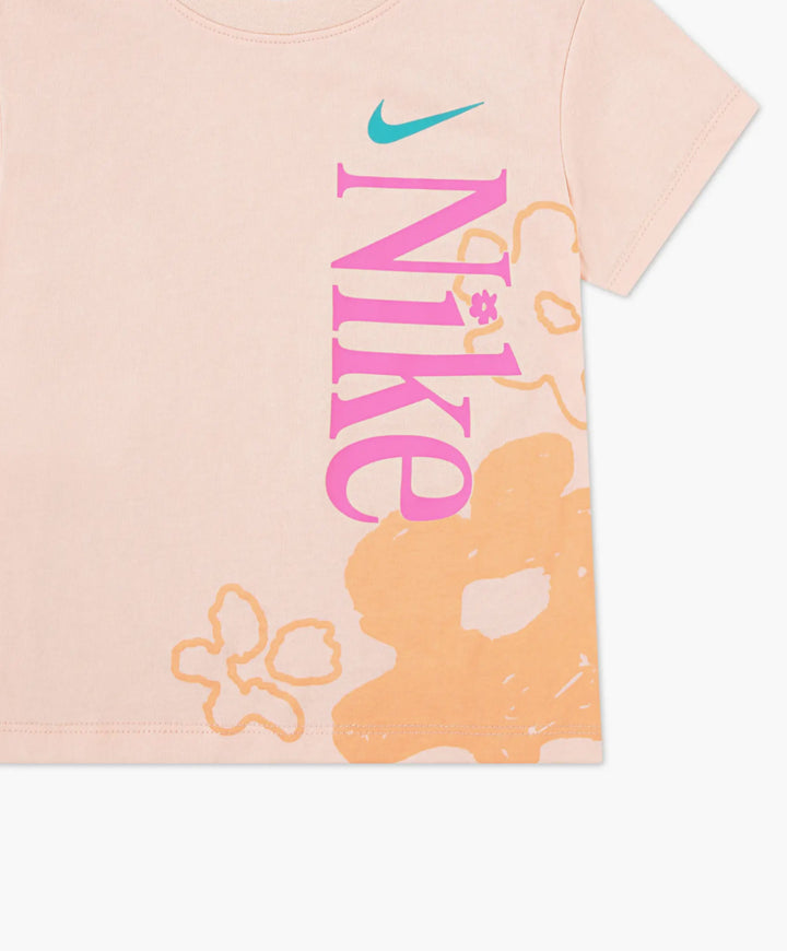 Completo maglietta a maniche corte con grafica e pantaloncino baby femmina