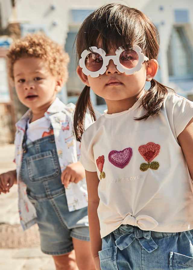 Maglietta applicazioni baby femmina