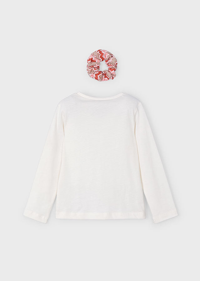 Maglietta manica lunga con elastico bambina