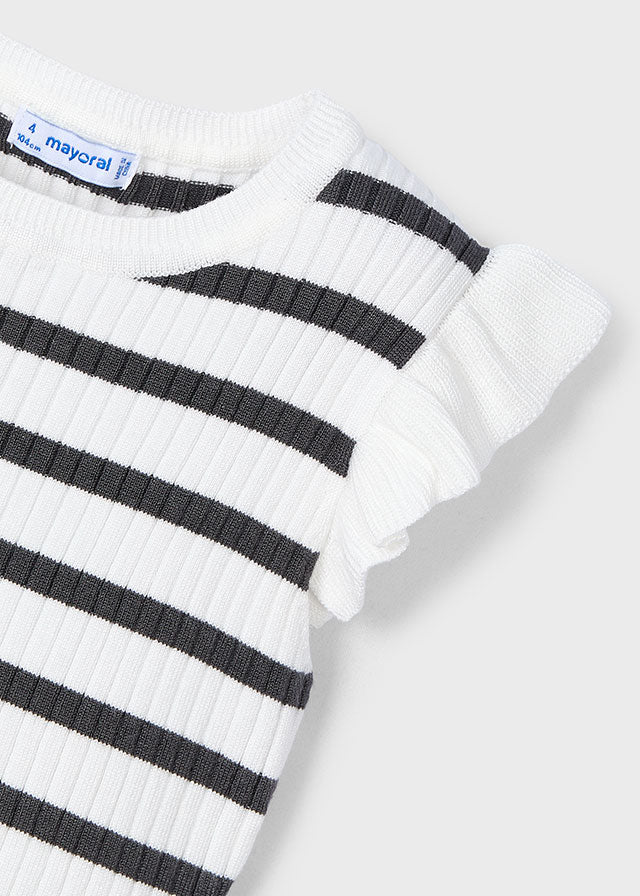 Top tricot costine bambina