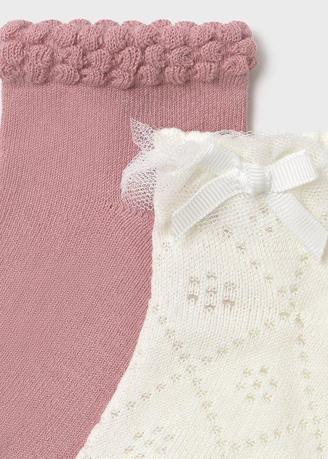 Set 2 calzini eleganti baby femmina