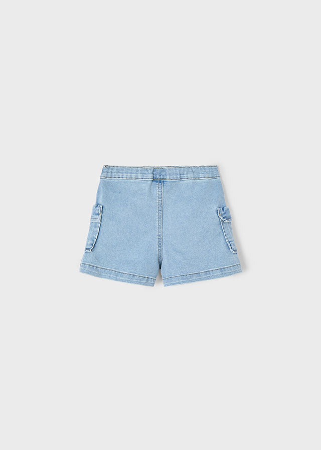 Pantaloncino jeans cargo bambina