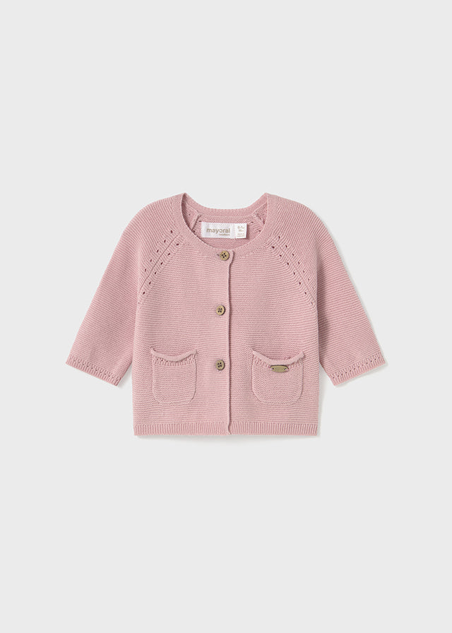 Cardigan tricot bottoni neonata