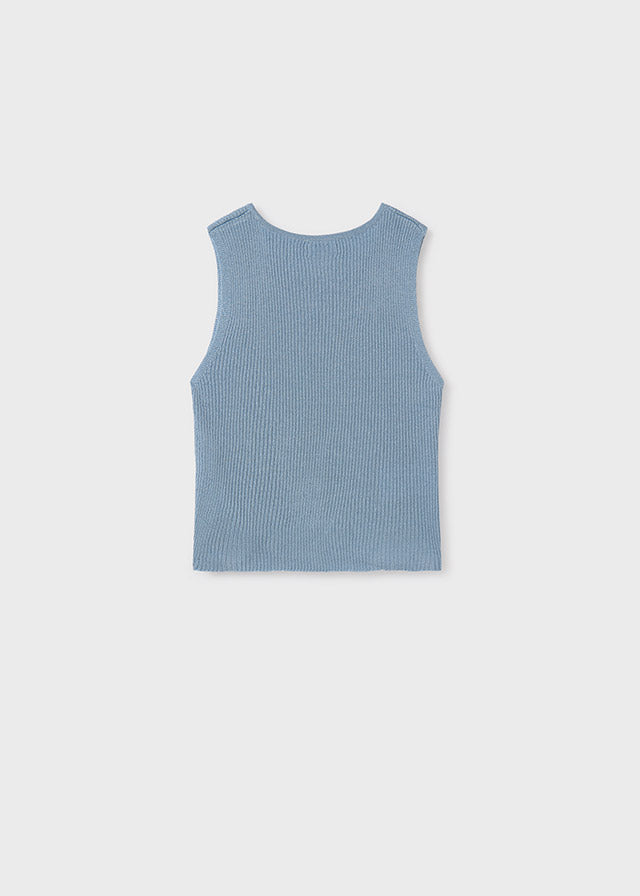 Girl's ribbed tricot top