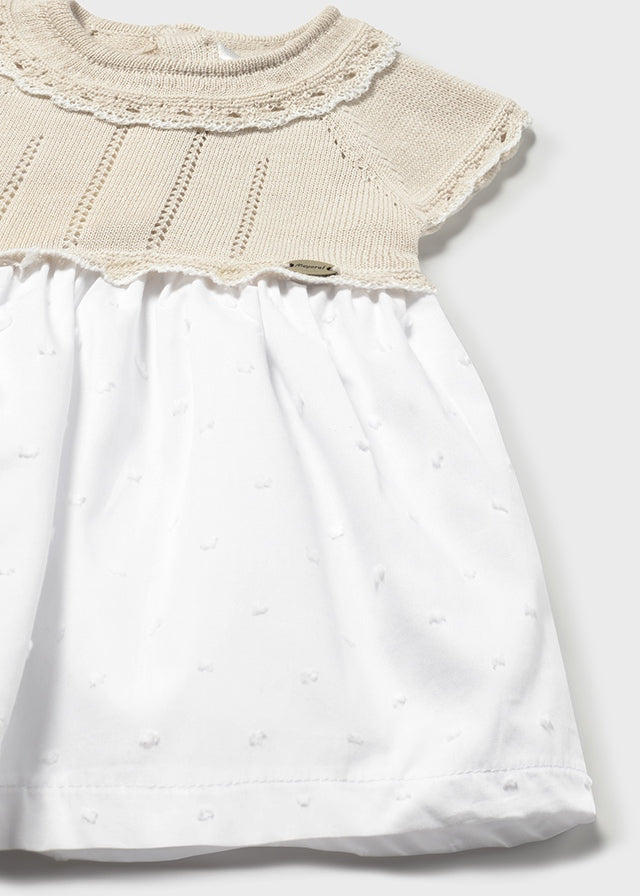 Vestito combined tricot neonata