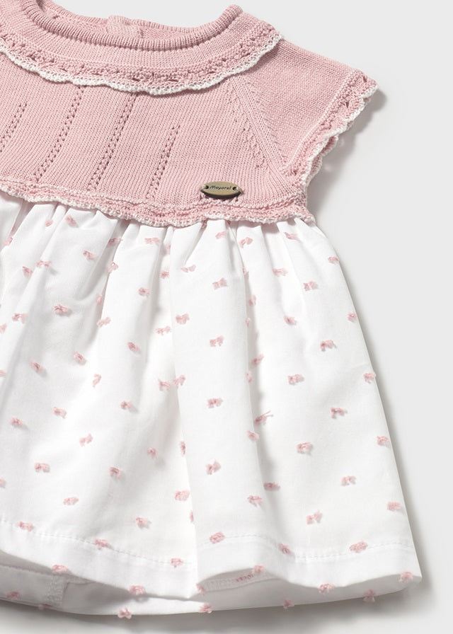 Vestito combined tricot neonata