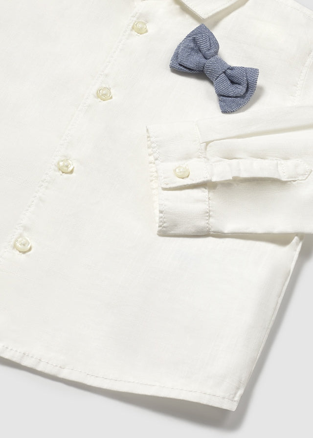 Camicia manica lunga con papillon baby maschio