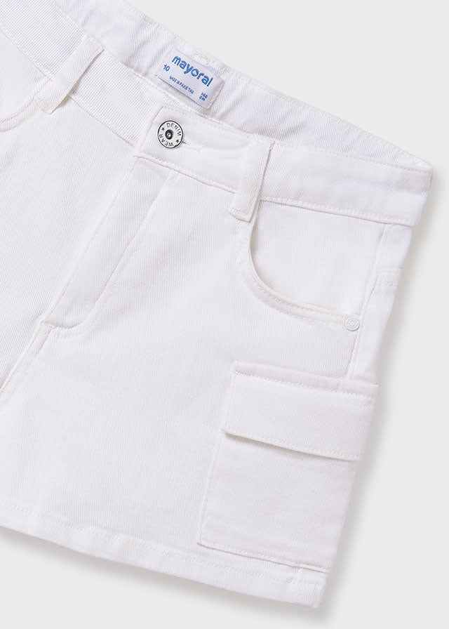 Girl's twill cargo shorts