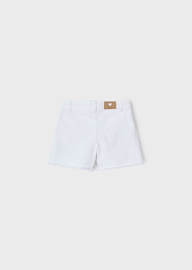 Pantaloncino orlo sfrangiato bambina