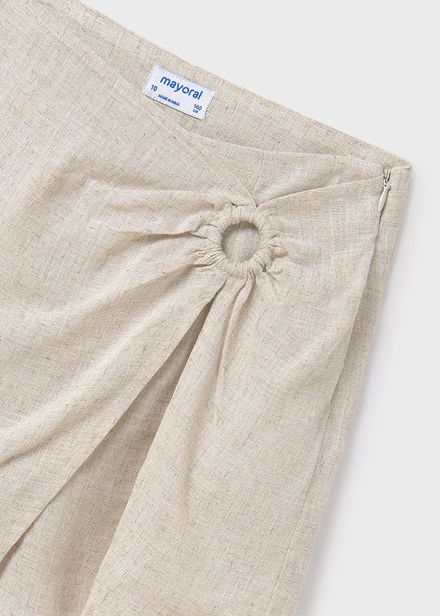 Girl's linen pant skirt