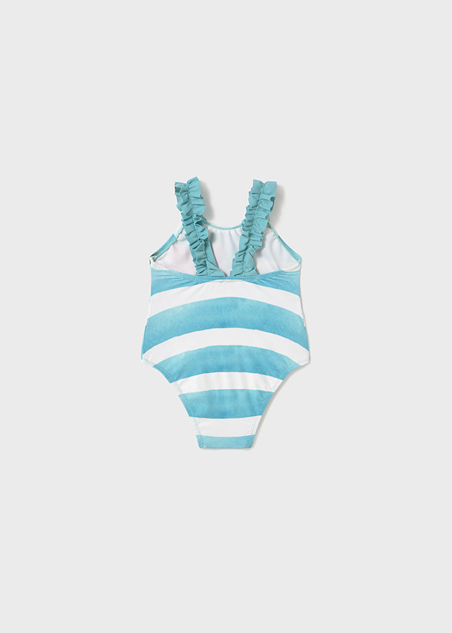 Costume righe e fiori baby femmina