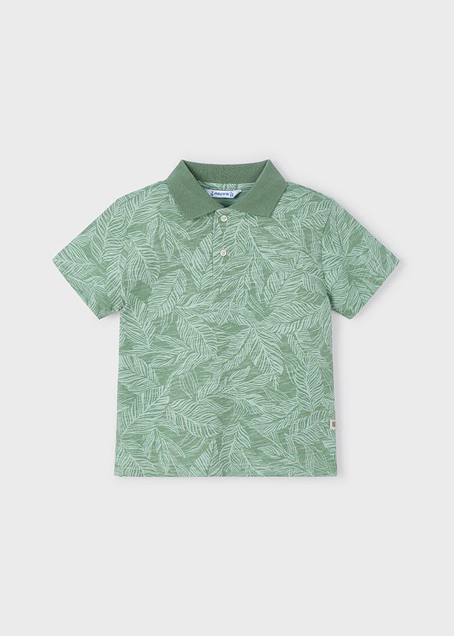 Polo verde manica corta bambino