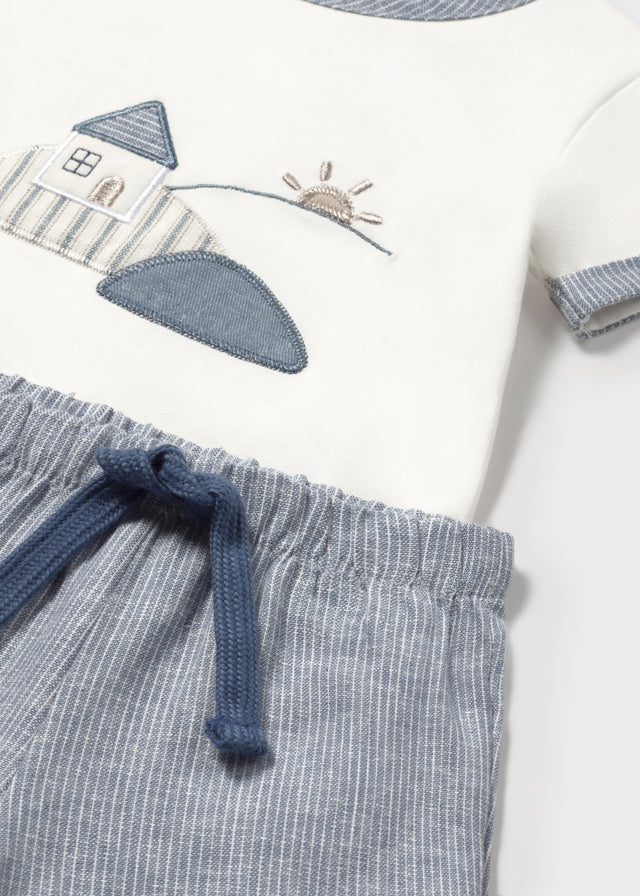 Completo 2 pezzi con pantaloncino neonato