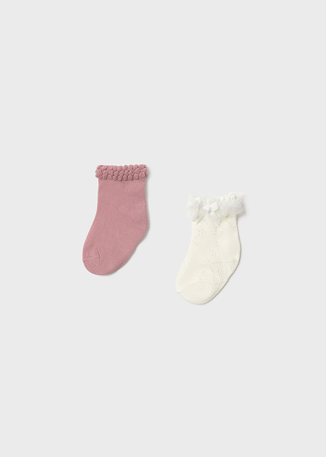 Set 2 calzini eleganti baby femmina