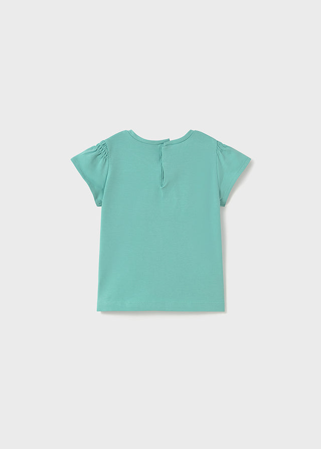 Maglietta applicazione rilievo baby femmina