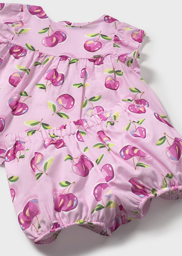 Completo pantaloncino e blusa frutta baby femmina