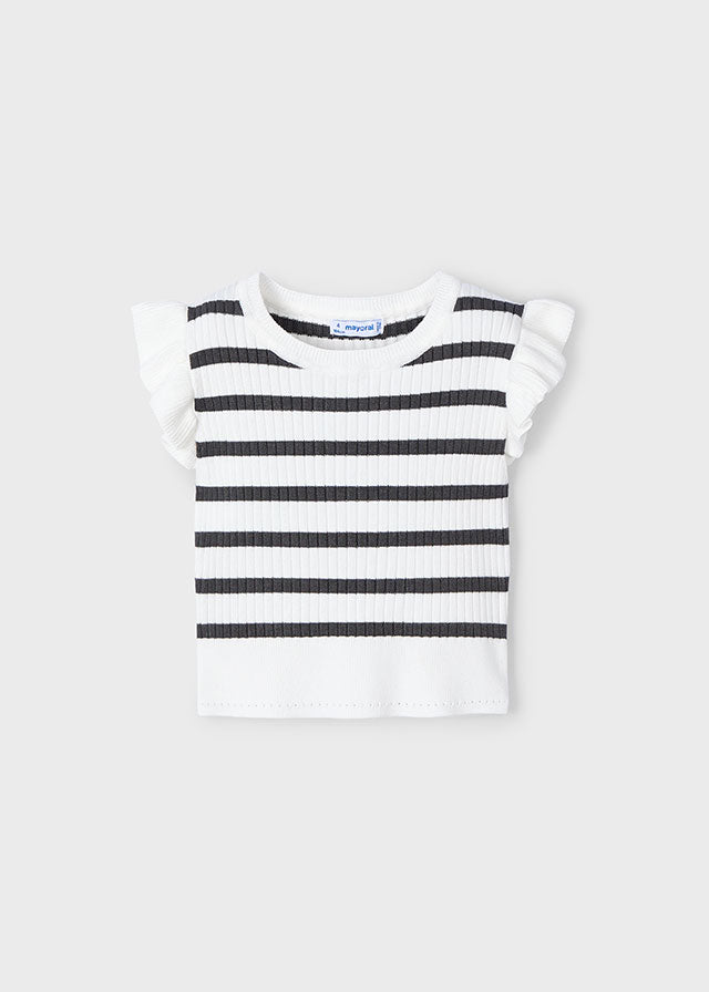 Top tricot costine bambina