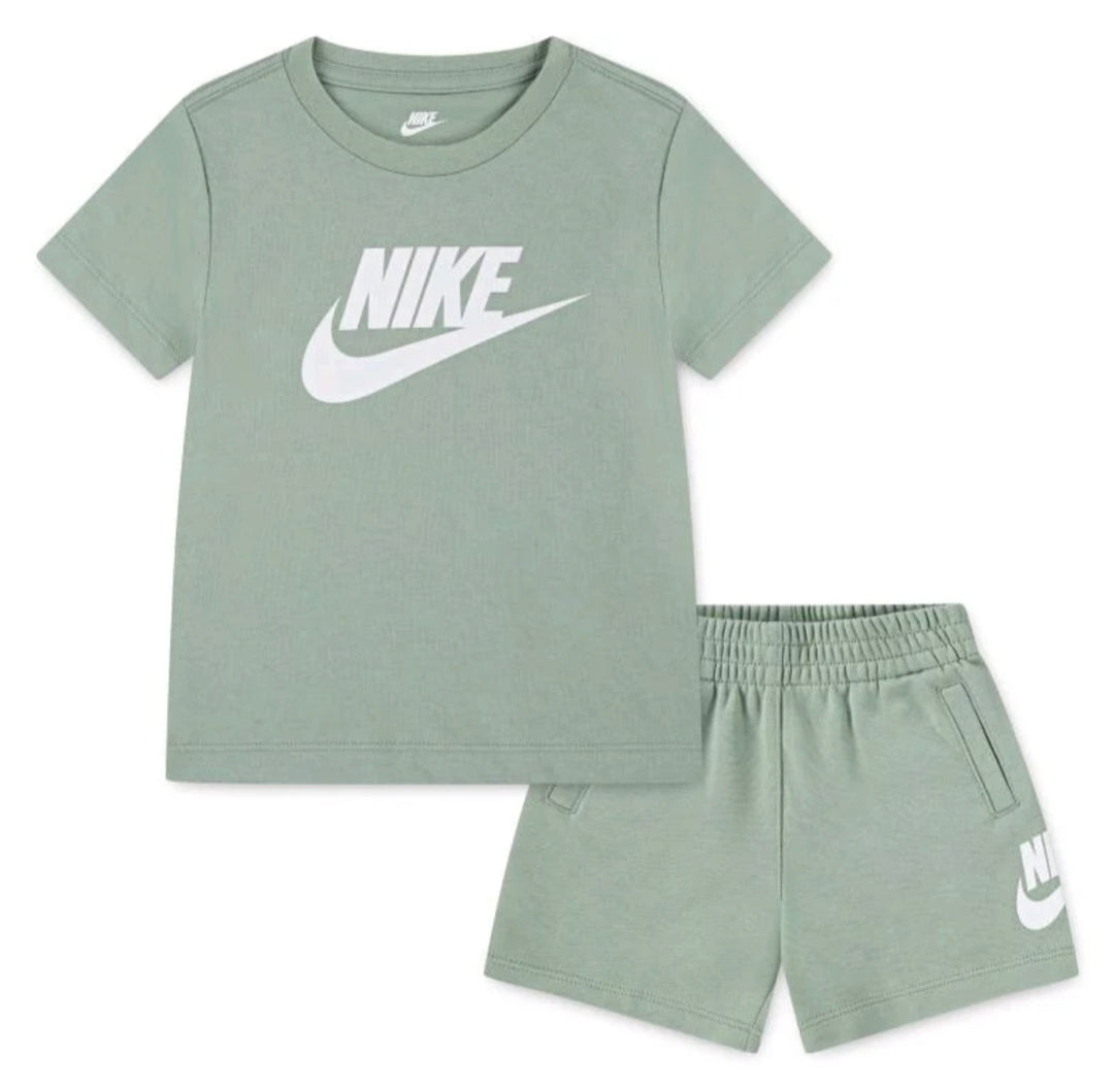 Completo maglietta a maniche corte con logo e pantaloncino baby maschio