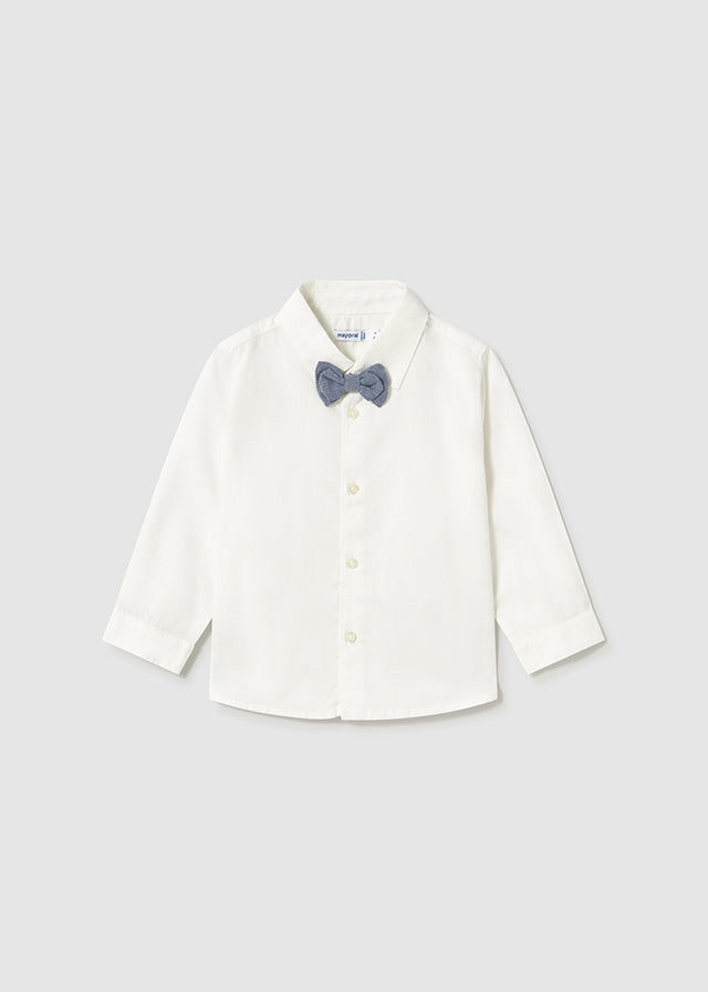 Camicia manica lunga con papillon baby maschio
