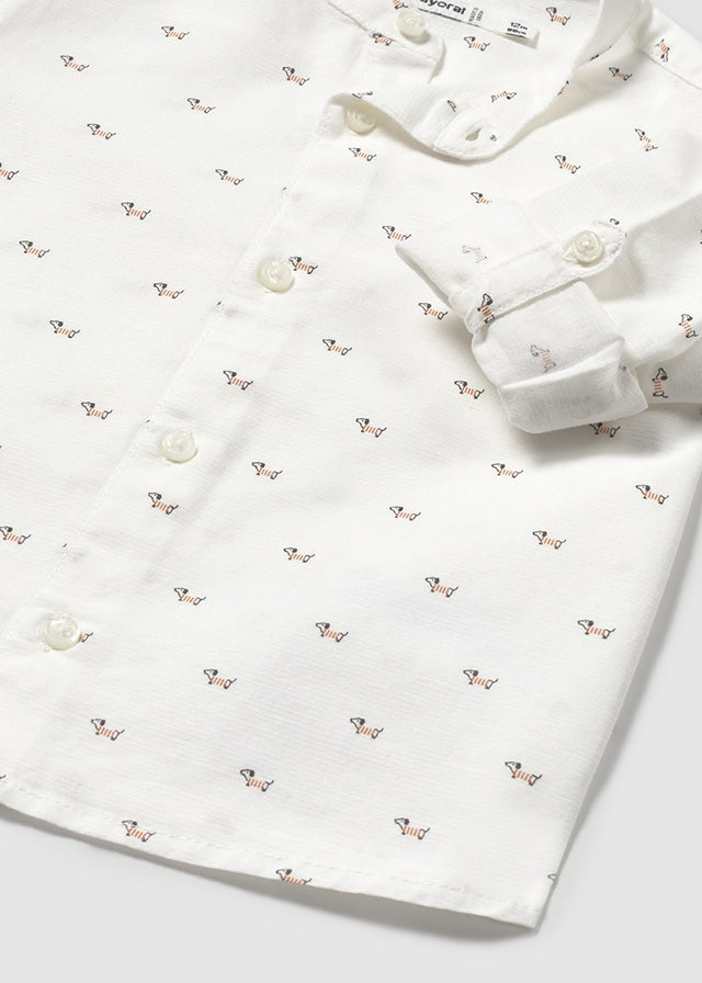Camicia manica lunga colletto coreana baby maschio