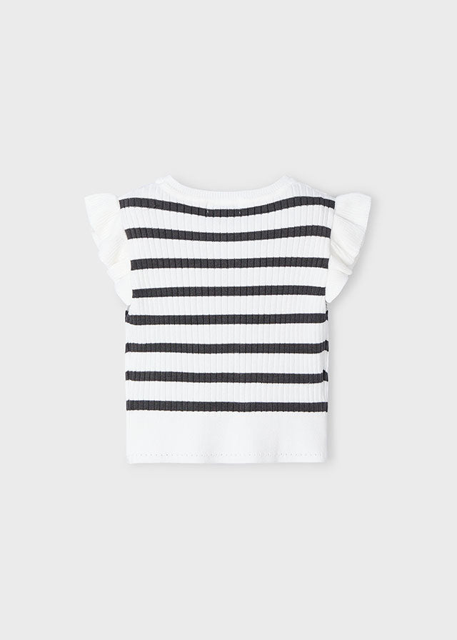 Top tricot costine bambina