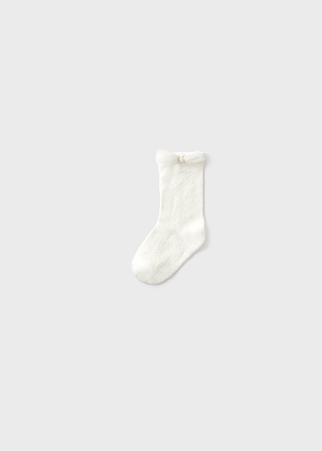 Calze con fiocco baby femmina