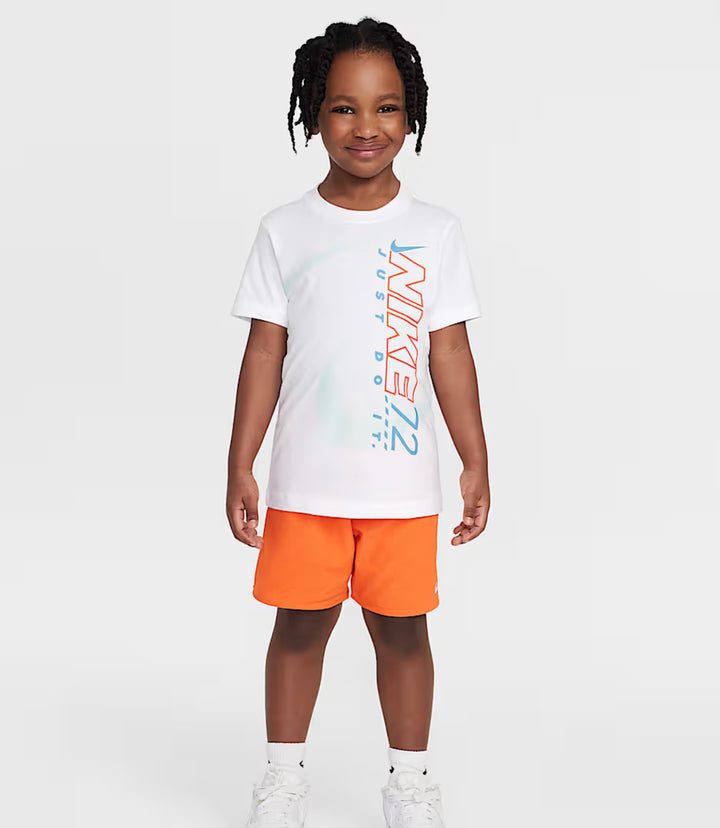 Completo maglietta a maniche corte con grafica e pantaloncino in dry fit baby maschio
