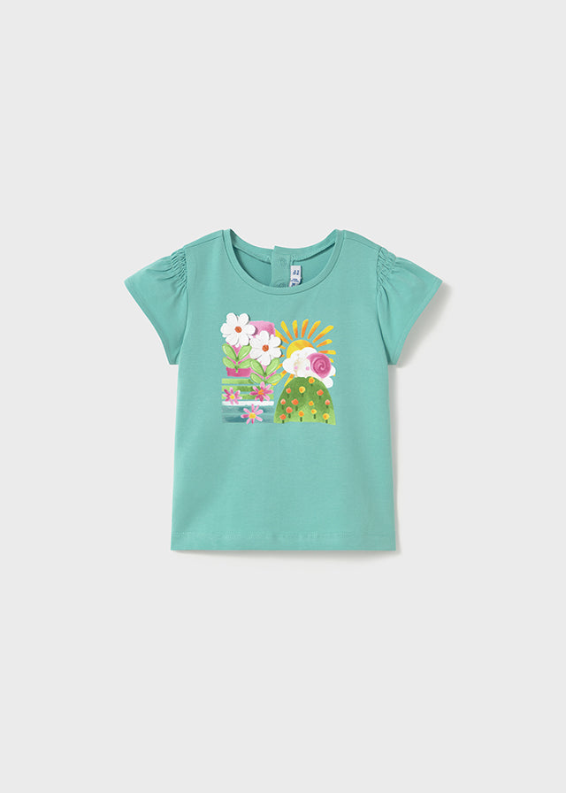 Maglietta applicazione rilievo baby femmina