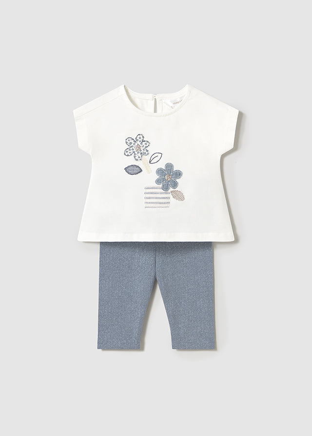 Completo leggings e maglietta neonata