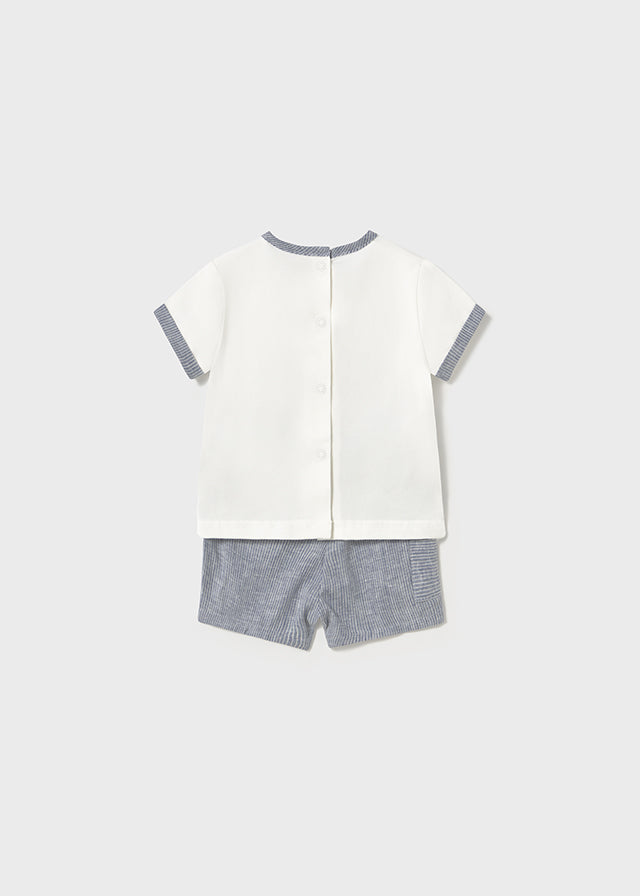 Completo 2 pezzi con pantaloncino neonato