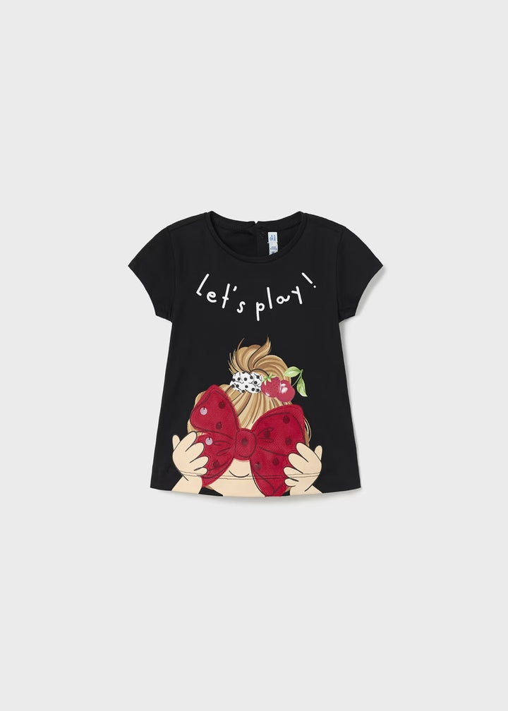 Maglietta con motivo stampato cotone sostenibile baby femmina