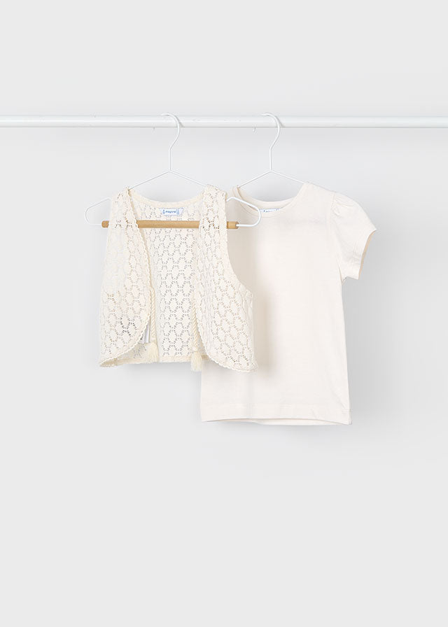 Maglietta con gilet bambina