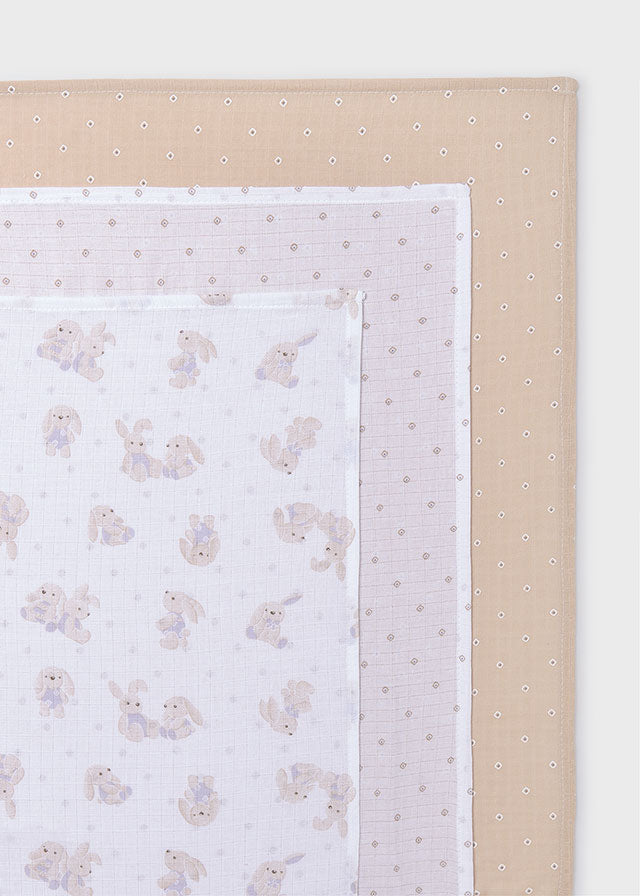 Set of 3 Better Cotton newborn gauzes