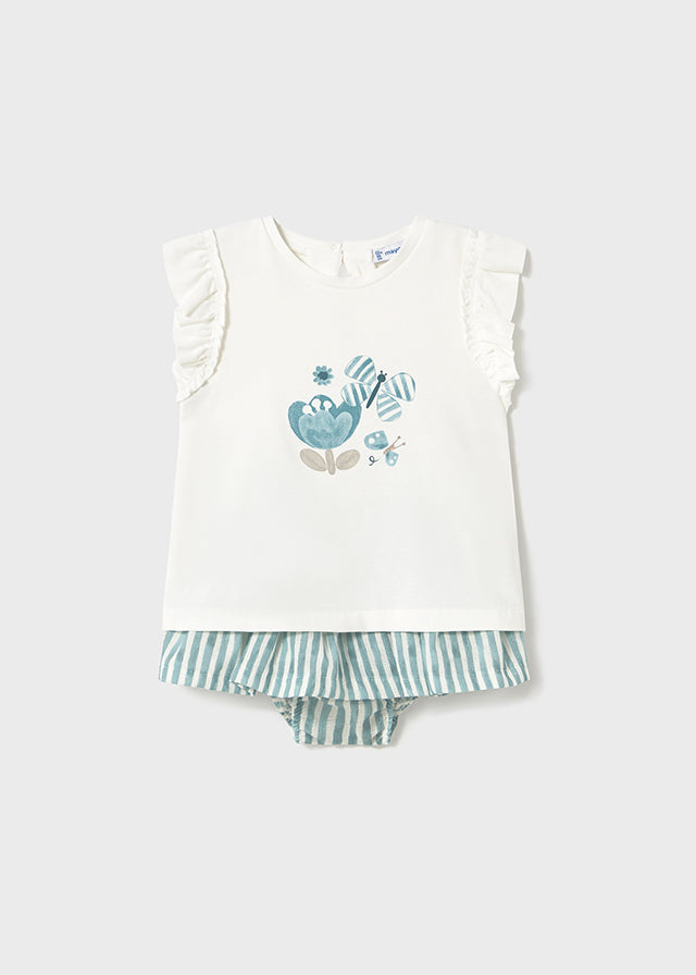 Completo gonna e maglietta farfalla baby femmina