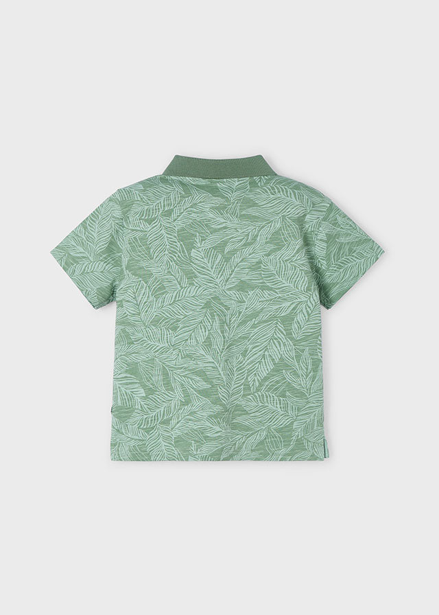 Polo verde manica corta bambino