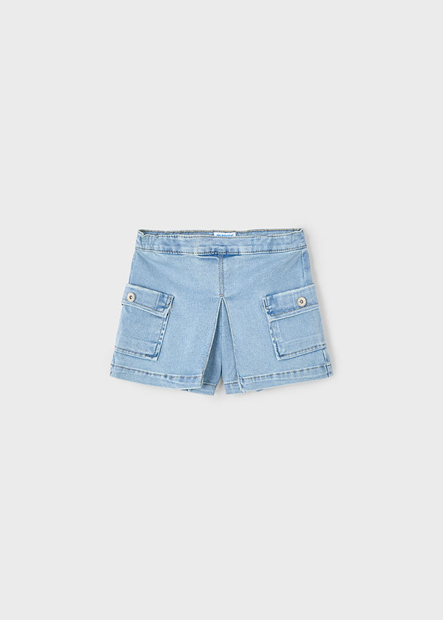 Pantaloncino jeans cargo bambina