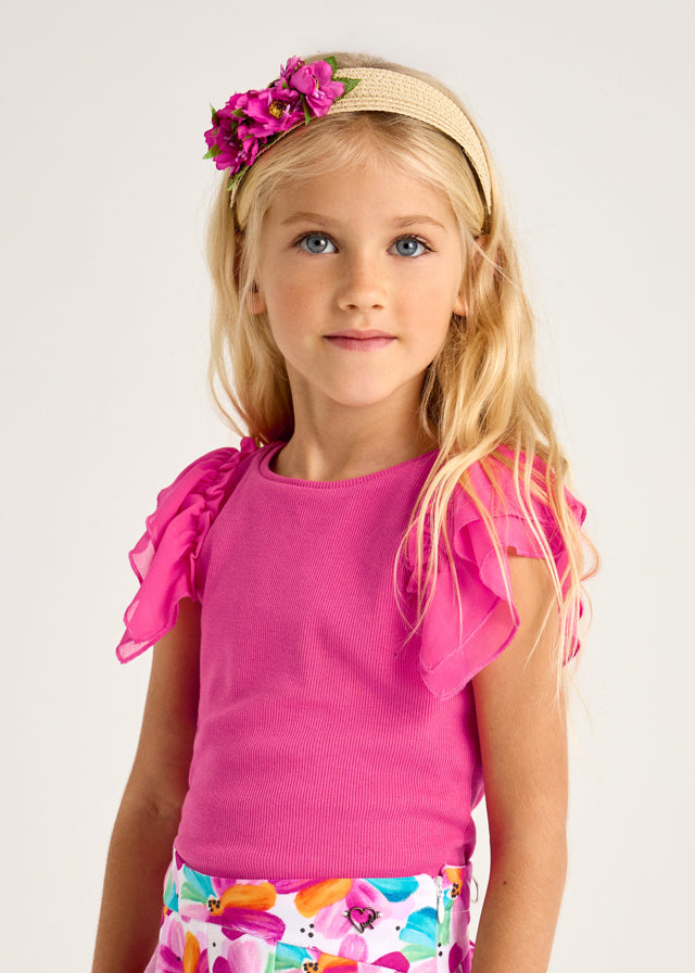 Top tricot costine bambina