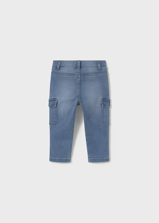 Jeans lungo cargo baby maschio