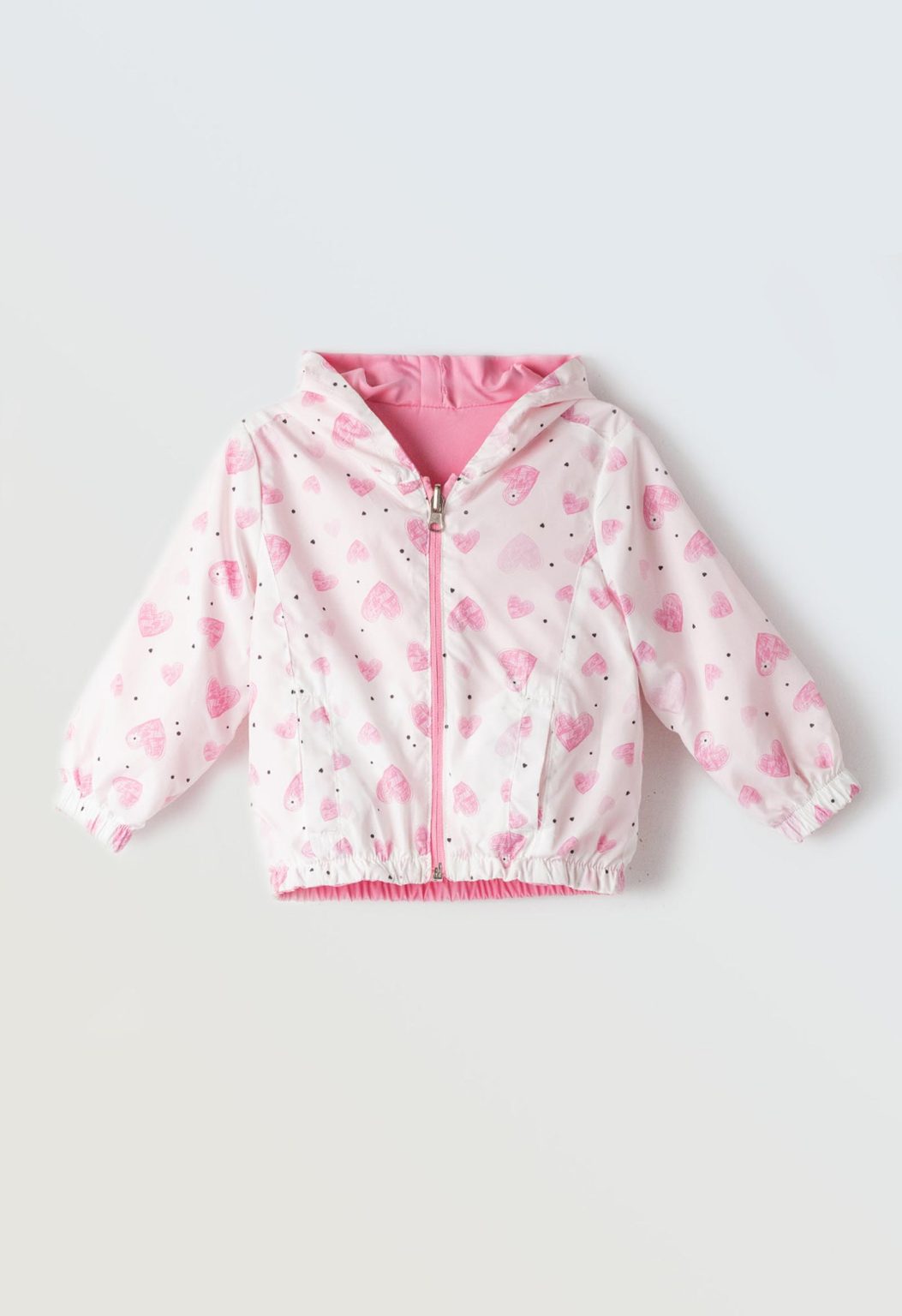 Reversible windproof jacket for girls