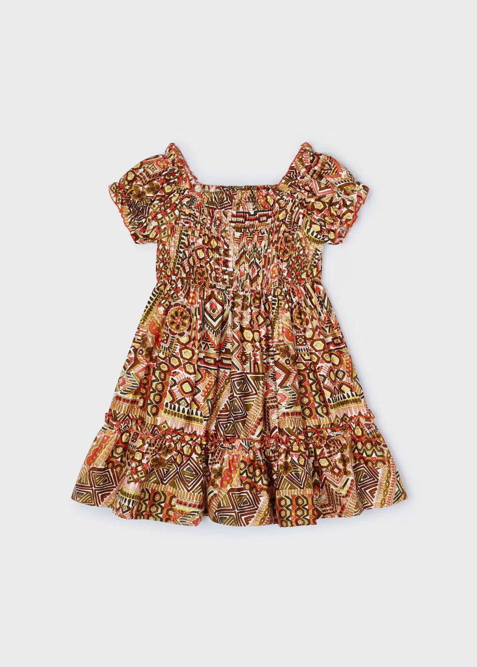 Vestito punto smock cotone bambina