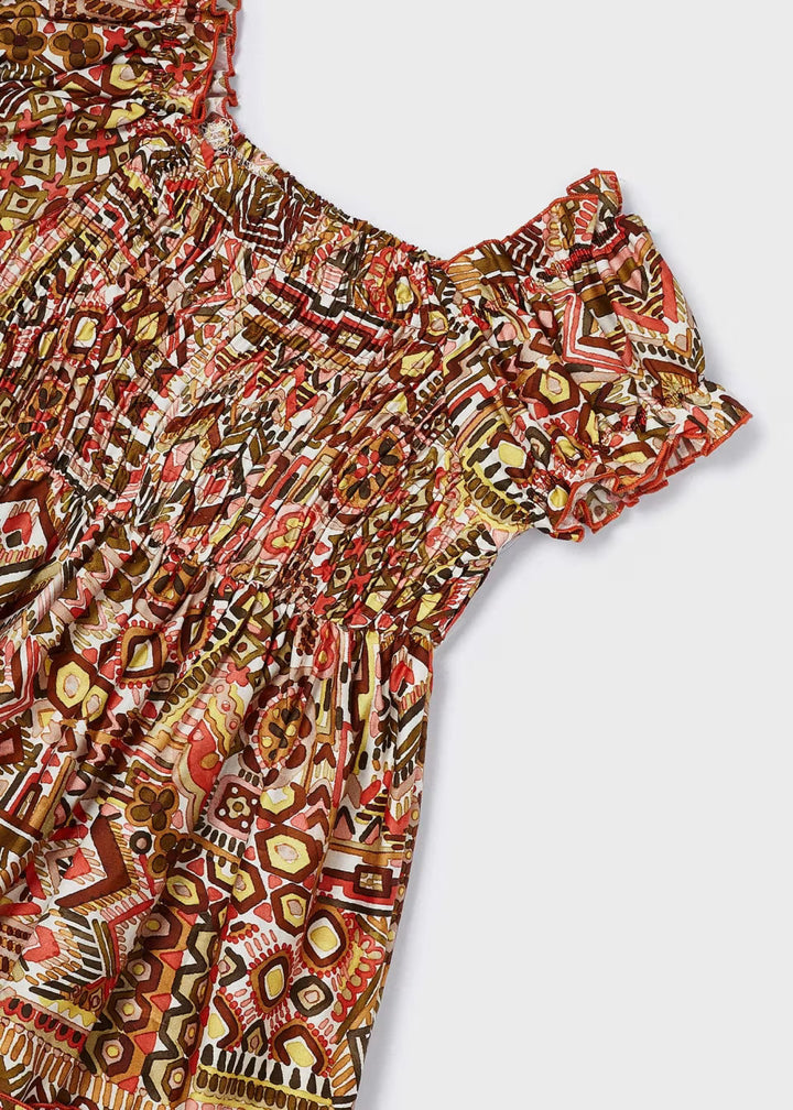 Vestito punto smock cotone bambina