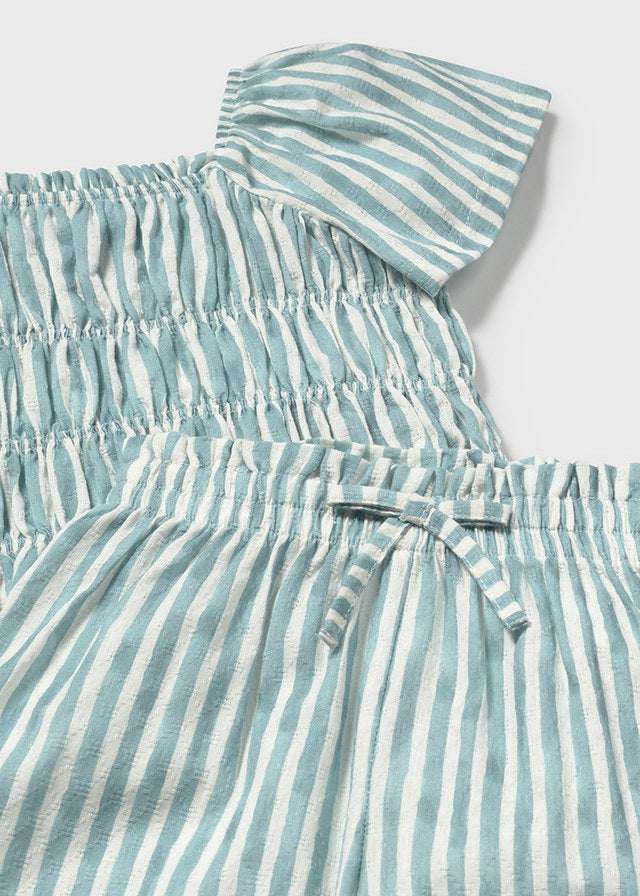 Completo pantalone e top nido d'ape baby femmina