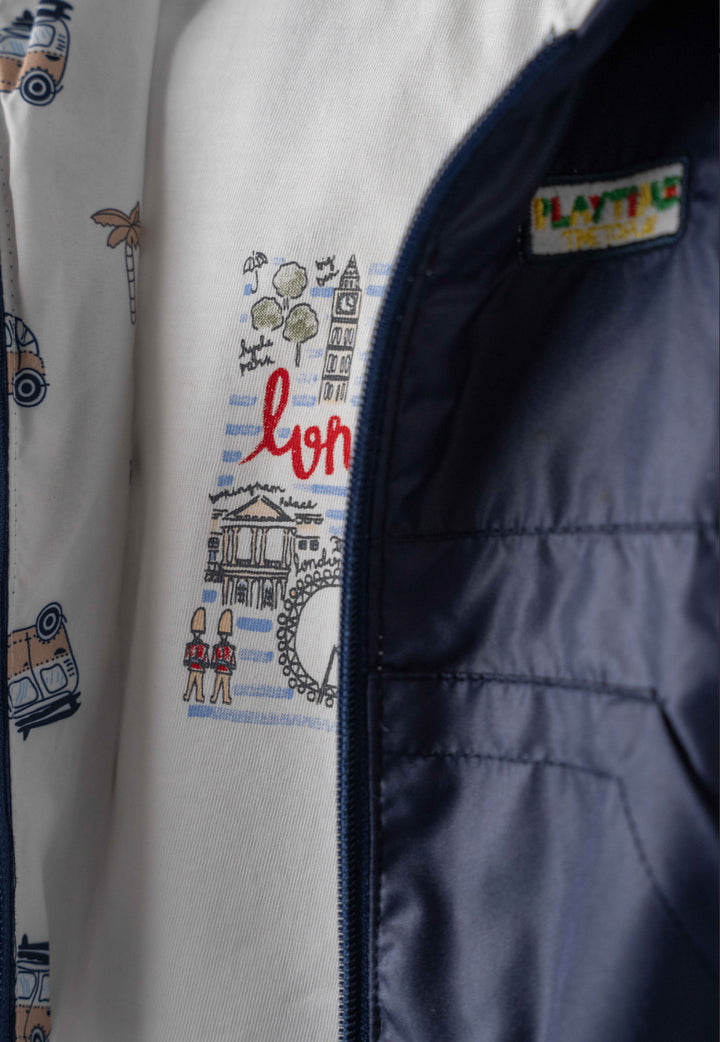 Completo giubbotto, maglietta a maniche corte e pantalone baby maschio