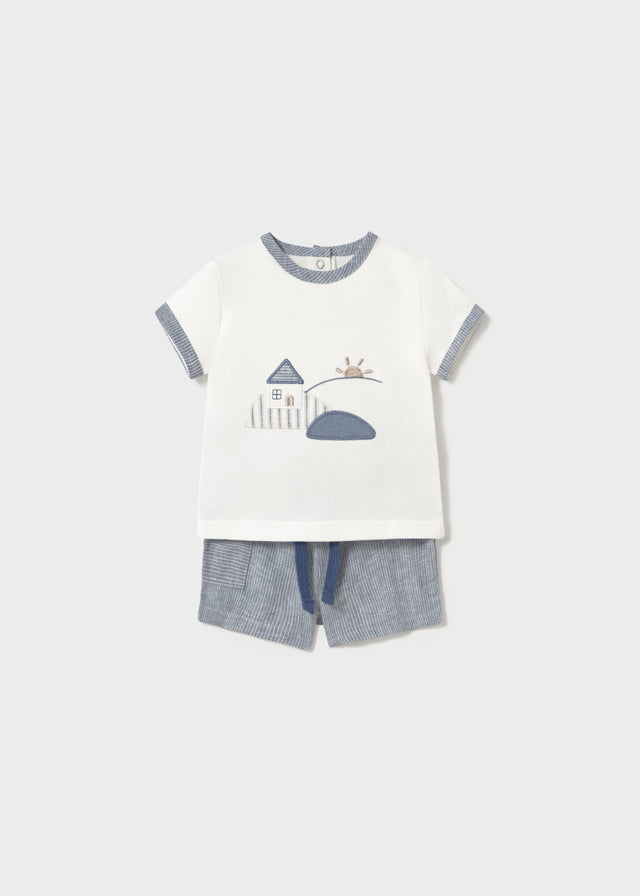 Completo 2 pezzi con pantaloncino neonato