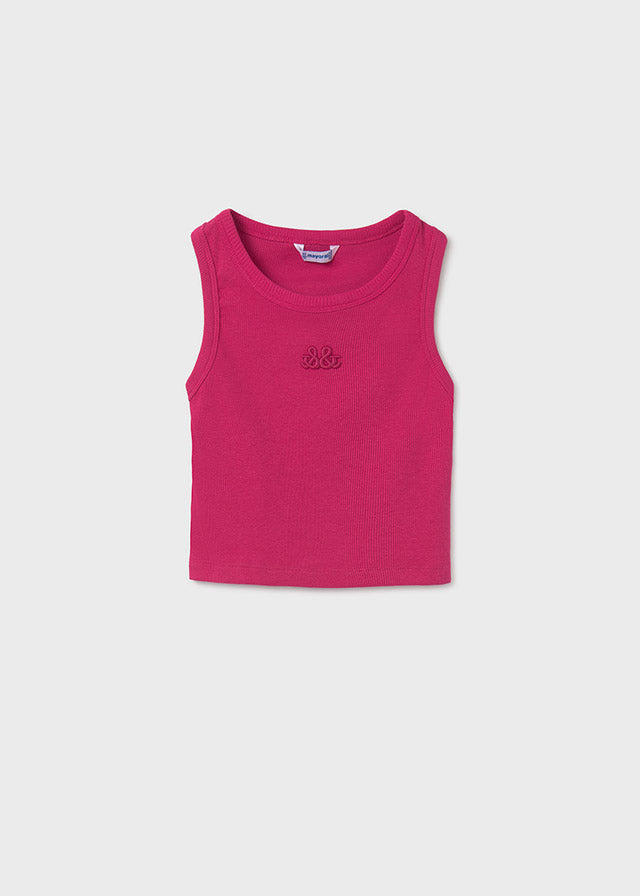 Girl's embroidery suspenders t-shirt