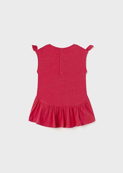 Vestito motivo interattivo cotone sostenibile baby femmina