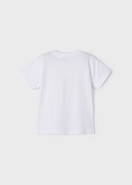 T-shirt con motivo stampato in cotone sostenibile bambino