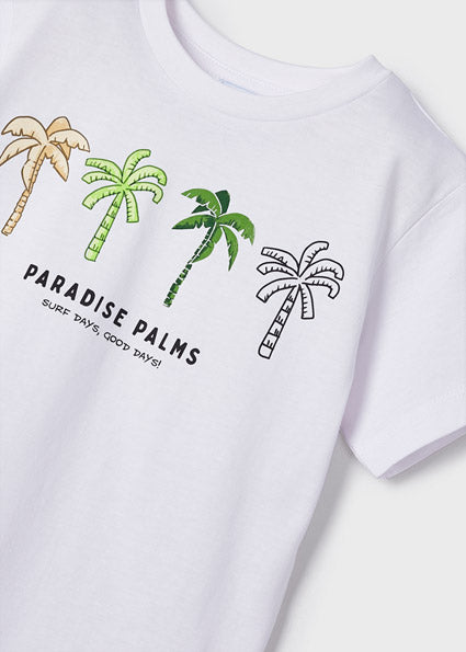 T-shirt con motivo stampato in cotone sostenibile bambino